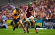 5 August 2018; Niall Burke of Galway in action against Jack Browne of Clare during the GAA Hurling All-Ireland Senior Championship semi-final replay between Galway and Clare at Semple Stadium in Thurles, Co Tipperary. Photo by Ramsey Cardy/Sportsfile