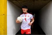 5 August 2018; Mattie Donnelly of Tyrone leads his side onto the pitch prior to the GAA Football All-Ireland Senior Championship Quarter-Final Group 2 Phase 3 match between Tyrone and Donegal at MacCumhaill Park in Ballybofey, Co Donegal. Photo by Stephen McCarthy/Sportsfile