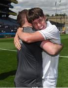 5 August 2018; Kildare manager Davy Burke and Darragh Ryan celebrate after the EirGrid GAA Football All-Ireland U20 Championship final match between Mayo and Kildare at Croke Park in Dublin. Photo by Daire Brennan/Sportsfile