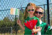 5 August 2018; Irish supporters await the team's arrival before the Women's Hockey World Cup Final match between Ireland and Netherlands at the Lee Valley Hockey Centre in QE Olympic Park, London, England. Photo by Craig Mercer/Sportsfile