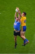 5 August 2018; Michael Darragh MacAuley of Dublin in action against Tadhg O'Rourke of Roscommon during the GAA Football All-Ireland Senior Championship Quarter-Final Group 2 Phase 3 match between Dublin and Roscommon at Croke Park in Dublin. Photo by Daire Brennan/Sportsfile