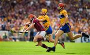 5 August 2018; Conor Whelan of Galway is tackled by Peter Duggan and Colm Galvin of Clare, right, during the GAA Hurling All-Ireland Senior Championship semi-final replay match between Galway and Clare at Semple Stadium in Thurles, Co Tipperary. Photo by Brendan Moran/Sportsfile