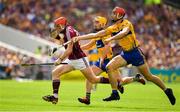 5 August 2018; Conor Whelan of Galway is tackled by Peter Duggan and Colm Galvin of Clare, right, during the GAA Hurling All-Ireland Senior Championship semi-final replay match between Galway and Clare at Semple Stadium in Thurles, Co Tipperary. Photo by Brendan Moran/Sportsfile