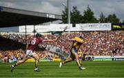 5 August 2018; Ian Galvin of Clare in action against Sean Loftus of Galway during the GAA Hurling All-Ireland Senior Championship semi-final replay between Galway and Clare at Semple Stadium in Thurles, Co Tipperary. Photo by Ramsey Cardy/Sportsfile