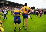 5 August 2018; Conor Cleary of Clare is consoled by a Clare fan after the GAA Hurling All-Ireland Senior Championship semi-final replay match between Galway and Clare at Semple Stadium in Thurles, Co Tipperary. Photo by Brendan Moran/Sportsfile