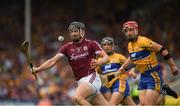 5 August 2018; Aidan Harte of Galway in action against John Conlon of Clare during the GAA Hurling All-Ireland Senior Championship semi-final replay match between Galway and Clare at Semple Stadium in Thurles, Co Tipperary. Photo by Ray McManus/Sportsfile