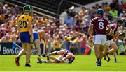 5 August 2018; Joe Canning of Galway lies injured during the GAA Hurling All-Ireland Senior Championship semi-final replay match between Galway and Clare at Semple Stadium in Thurles, Co Tipperary. Photo by Brendan Moran/Sportsfile