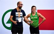 5 August 2018; Phil Healy of Ireland, right, with her coach, Shane McCormack during a practice session prior to official opening of the 2018 European Athletics Championships in Berlin, Germany. Photo by Sam Barnes/Sportsfile