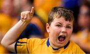 5 August 2018; A Clare supporter cheers on his side during the GAA Hurling All-Ireland Senior Championship semi-final replay match between Galway and Clare at Semple Stadium in Thurles, Co Tipperary. Photo by Brendan Moran/Sportsfile