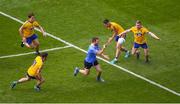 5 August 2018; Jack McCaffrey of Dublin in action against Roscommon players, from left, David Murray, Ciaráin Murtagh, Diarmuid Murtagh, and Peter Domican during the GAA Football All-Ireland Senior Championship Quarter-Final Group 2 Phase 3 match between Dublin and Roscommon at Croke Park in Dublin. Photo by Daire Brennan/Sportsfile