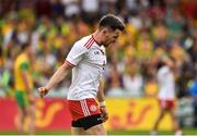 5 August 2018; Mattie Donnelly of Tyrone celebrates at the final whistle of the GAA Football All-Ireland Senior Championship Quarter-Final Group 2 Phase 3 match between Tyrone and Donegal at MacCumhaill Park in Ballybofey, Co Donegal. Photo by Oliver McVeigh/Sportsfile