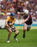 5 August 2018; Shane O'Donnell of Clare in action against John Hanbury of Galway during the GAA Hurling All-Ireland Senior Championship semi-final replay match between Galway and Clare at Semple Stadium in Thurles, Co Tipperary. Photo by Diarmuid Greene/Sportsfile