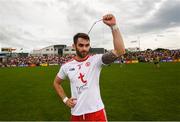 5 August 2018; Ronan McNamee of Tyrone celebrates following the GAA Football All-Ireland Senior Championship Quarter-Final Group 2 Phase 3 match between Tyrone and Donegal at MacCumhaill Park in Ballybofey, Co Donegal. Photo by Stephen McCarthy/Sportsfile