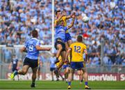 5 August 2018; James McCarthy of Dublin in action against Tadhg O'Rourke of Roscommon during the GAA Football All-Ireland Senior Championship Quarter-Final Group 2 Phase 3 match between Dublin and Roscommon at Croke Park in Dublin. Photo by Daire Brennan/Sportsfile
