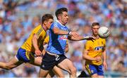 5 August 2018; Michael Darragh MacAuley of Dublin in action against Niall McInerney of Roscommon during the GAA Football All-Ireland Senior Championship Quarter-Final Group 2 Phase 3 match between Dublin and Roscommon at Croke Park in Dublin. Photo by Daire Brennan/Sportsfile