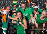 5 August 2018; Yvonne O’Byrne of Ireland celebrates with family and friends after the Women's Hockey World Cup Final match between Ireland and Netherlands at the Lee Valley Hockey Centre in QE Olympic Park, London, England. Photo by Craig Mercer/Sportsfile