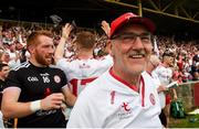 5 August 2018; Tyrone manager Mickey Harte during the GAA Football All-Ireland Senior Championship Quarter-Final Group 2 Phase 3 match between Tyrone and Donegal at MacCumhaill Park in Ballybofey, Co Donegal. Photo by Philip Fitzpatrick/Sportsfile