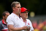 5 August 2018; Tyrone manager Mickey Harte and selector Gavin Devlin, right, during the GAA Football All-Ireland Senior Championship Quarter-Final Group 2 Phase 3 match between Tyrone and Donegal at MacCumhaill Park in Ballybofey, Co Donegal. Photo by Philip Fitzpatrick/Sportsfile