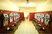 6 August 2018; A general view of the Dundalk dressing room prior to the EA Sports Cup semi-final match between Cobh Ramblers and Dundalk at St. Colman's Park in Cobh, Co. Cork. Photo by Ben McShane/Sportsfile