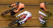 6 August 2018; Harrie Lavreysen of Netherlands, left, races alongside Denis Dmitriev of Russia in the Men's Sprint Quarter Finals during day five of the 2018 EuropeanChampionships at the Sir Chris Hoy Velodrome in Glasgow, Scotland. Photo by David Fitzgerald/Sportsfile