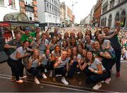 6 August 2018; The Ireland squad and staff during their homecoming at Dame Street in Dublin after finishing second in the Women’s Hockey World Cup in London, England. Photo by Ramsey Cardy/Sportsfile