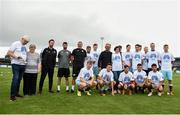 6 August 2018; The Cobh Ramblers team photo supporting Christine Coakley and Pulmonary Hypertension Ireland prior to the EA Sports Cup semi-final match between Cobh Ramblers and Dundalk at St. Colman's Park in Cobh, Co. Cork. Photo by Ben McShane/Sportsfile