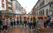 6 August 2018; The Ireland team during their homecoming at Dame Street in Dublin after finishing second in the Women’s Hockey World Cup in London, England. Photo by Ramsey Cardy/Sportsfile