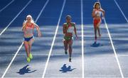 6 August 2018; Gina Akpe-Moses of Ireland, centre, competing in the Women's 100m Heats during Day Q of the 2018 European Athletics Championships at Berlin in Germany.  Photo by Sam Barnes/Sportsfile