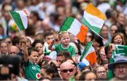 6 August 2018; Ireland supporters during their homecoming at Dame Street in Dublin after finishing second in the Women’s Hockey World Cup in London, England. Photo by Ramsey Cardy/Sportsfile