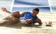 6 August 2018; Kevin Ojiaku of Italy competing in the Mens Long Jump Qualfication Round during Day Q of the 2018 European Athletics Championships at Berlin in Germany.  Photo by Sam Barnes/Sportsfile