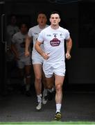 4 August 2018; Eoin Doyle of Kildare leads his side out pior to the GAA Football All-Ireland Senior Championship Quarter-Final Group 1 Phase 3 match between Kerry and Kildare at Fitzgerald Stadium in Killarney, Kerry. Photo by Brendan Moran/Sportsfile