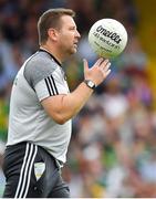4 August 2018; Kildare manager Cian O'Neill prior to the GAA Football All-Ireland Senior Championship Quarter-Final Group 1 Phase 3 match between Kerry and Kildare at Fitzgerald Stadium in Killarney, Kerry. Photo by Brendan Moran/Sportsfile