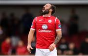 6 August 2018; Raffaele Cretaro of Sligo Rovers reacts to a missed chance during the EA Sports Cup semi-final match between Sligo Rovers and Derry City at the Showgrounds in Sligo. Photo by Stephen McCarthy/Sportsfile