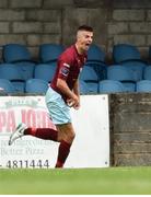 6 August 2018; Chris Hull of Cobh Ramblers celebrates after scoring his side's first goal during the EA Sports Cup semi-final match between Cobh Ramblers and Dundalk at St. Colman's Park in Cobh, Co. Cork. Photo by Ben McShane/Sportsfile