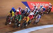 6 August 2018; Lydia Boylan of Ireland, front centre, competing in the Women's Omnium Elimination race during day three of the 2018 European Championships at the Sir Chris Hoy Velodrome in Glasgow, Scotland. Photo by David Fitzgerald/Sportsfile