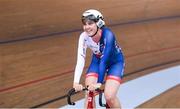 6 August 2018; Katie Archibald of Great Britain after winning the Women's Omnium Elimination race during day three of the 2018 European Championships at the Sir Chris Hoy Velodrome in Glasgow, Scotland. Photo by David Fitzgerald/Sportsfile