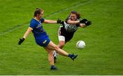 6 August 2018; Laura Hogan of Wicklow in action against Lauren Boles of Sligo during the TG4 All-Ireland Ladies Football Intermediate Championship quarter-final match between Sligo and Wicklow at the Gaelic Grounds in Limerick. Photo by Diarmuid Greene/Sportsfile