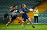 6 August 2018; Claire Walsh of Wicklow in action against Nicola Brennan of Sligo during the TG4 All-Ireland Ladies Football Intermediate Championship quarter-final match between Sligo and Wicklow at the Gaelic Grounds in Limerick. Photo by Diarmuid Greene/Sportsfile