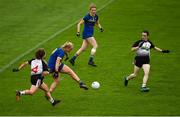 6 August 2018; Sarah Miley of Wicklow shoots to score her side's second goal despite the efforts of Claire Dunne and Aoife Morrisoe of Sligo during the TG4 All-Ireland Ladies Football Intermediate Championship quarter-final match between Sligo and Wicklow at the Gaelic Grounds in Limerick. Photo by Diarmuid Greene/Sportsfile