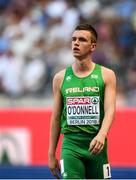 7 August 2018; Chris O'Donnell of Ireland prior to competing in the Men's 400m event during Day 1 of the 2018 European Athletics Championships at The Olympic Stadium in Berlin, Germany. Photo by Sam Barnes/Sportsfile