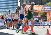 7 August 2018; Brendan Boyce of Ireland, right, competing in the Men's 50km Walk event during Day 1 of the 2018 European Athletics Championships in Berlin, Germany. Photo by Sam Barnes/Sportsfile