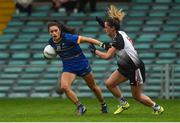 6 August 2018; Lucy Mulhall of Wicklow in action against Nicola Brennan of Sligo during the TG4 All-Ireland Ladies Football Intermediate Championship quarter-final match between Sligo and Wicklow at the Gaelic Grounds in Limerick. Photo by Diarmuid Greene/Sportsfile