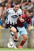 6 August 2018; Dylan Connolly of Dundalk in action against Kevin Taylor of Cobh Ramblers during the EA Sports Cup semi-final match between Cobh Ramblers and Dundalk at St. Colman's Park in Cobh, Co. Cork. Photo by Ben McShane/Sportsfile