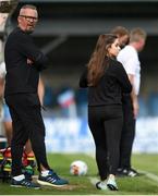 6 August 2018; Cobh Ramblers manager Stephen Henderson and physio Orla McSweeney during the EA Sports Cup semi-final match between Cobh Ramblers and Dundalk at St. Colman's Park in Cobh, Co. Cork. Photo by Ben McShane/Sportsfile
