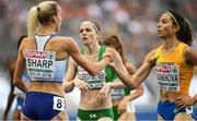 7 August 2018; Síofra Cléirigh Büttner of Ireland, centre, after competing in the Women's 800m event during Day 1 of the 2018 European Athletics Championships at The Olympic Stadium in Berlin, Germany. Photo by Sam Barnes/Sportsfile