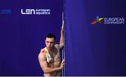 7 August 2018; Oliver Dingley of Ireland prior to the Men's 1m Springboard Preliminary heat during day six of the 2018 European Championships at the Royal Commonwealth Pool in Edinburgh, Scotland. Photo by David Fitzgerald/Sportsfile