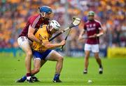 5 August 2018; Patrick O'Connor of Clare in action against Conor Cooney of Galway during the GAA Hurling All-Ireland Senior Championship semi-final replay match between Galway and Clare at Semple Stadium in Thurles, Co Tipperary. Photo by Brendan Moran/Sportsfile