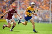 5 August 2018; Patrick O'Connor of Clare in action against Conor Whelan of Galway during the GAA Hurling All-Ireland Senior Championship semi-final replay match between Galway and Clare at Semple Stadium in Thurles, Co Tipperary. Photo by Brendan Moran/Sportsfile