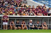 5 August 2018; Gearóid McInerney of Galway sits in the substitutes bench during the GAA Hurling All-Ireland Senior Championship semi-final replay match between Galway and Clare at Semple Stadium in Thurles, Co Tipperary. Photo by Brendan Moran/Sportsfile