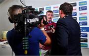 5 August 2018; Joe Canning of Galway is intervieewed by Sky Sports after the GAA Hurling All-Ireland Senior Championship semi-final replay match between Galway and Clare at Semple Stadium in Thurles, Co Tipperary. Photo by Brendan Moran/Sportsfile